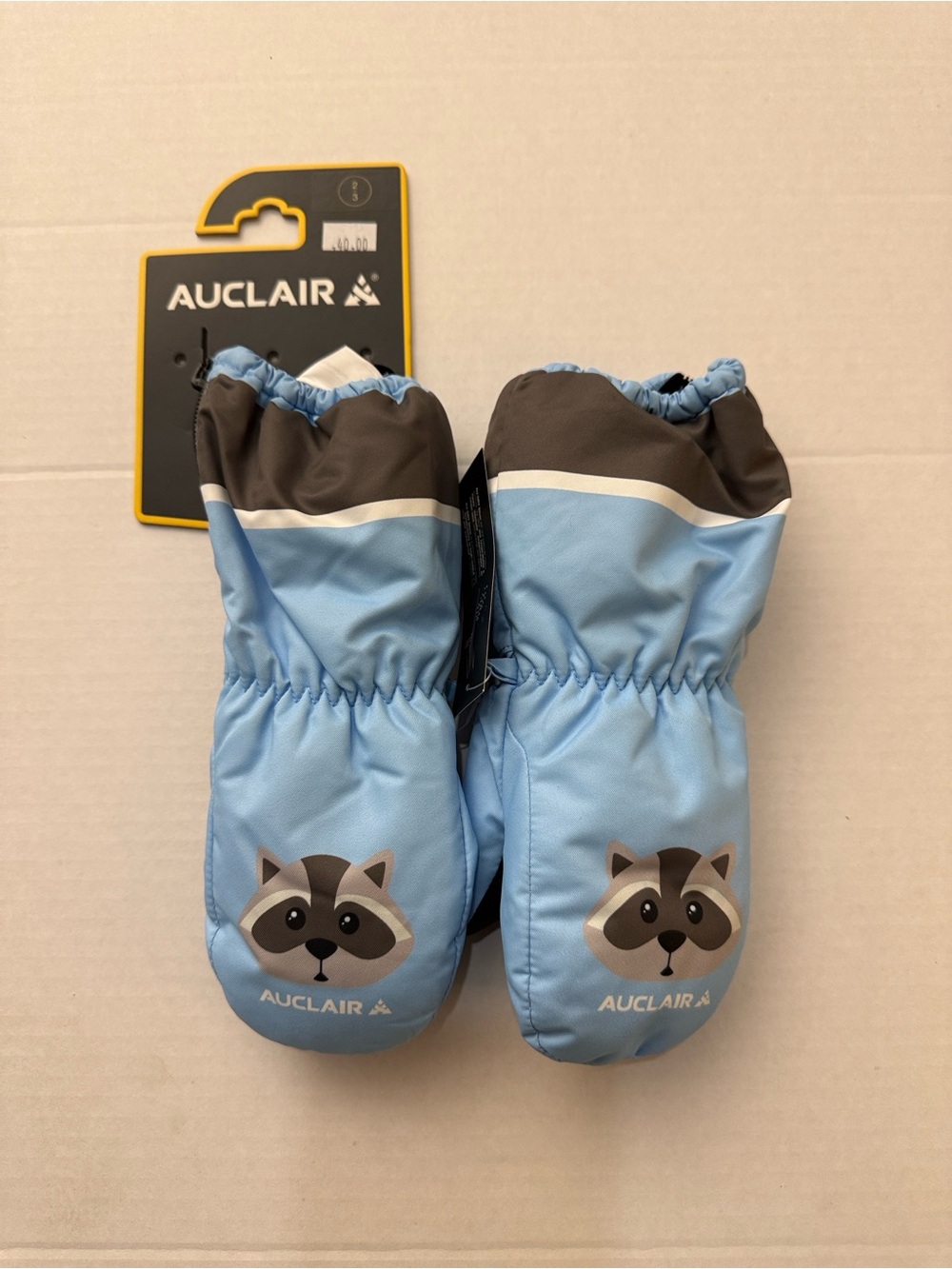 NWT Auclair Kids Mittens Gloves Size 2/3 – Blue Raccoon Winter Mitts